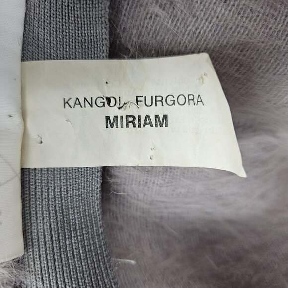 Vint Kangol Hat Bucket Cloche Fitted Womens Rabbit Angora Feather England 90s - Picture 10 of 11